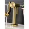 Kingston Brass KS2337KL Industrial Style Bridge Kitchen Faucet with Brass Sprayer, Brushed Brass KS2337KL - alternate 6
